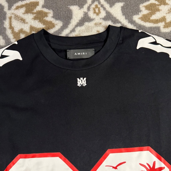 Amiri 22” Palm Tree Jersey Black Tee Mens Size Large - Picture 2 of 3